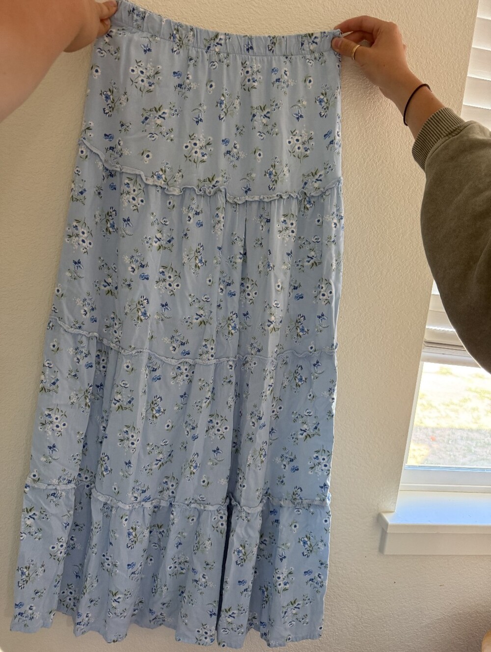 Blue Floral Skirt